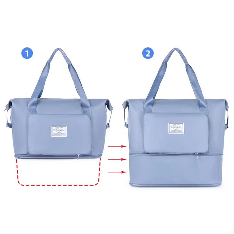 Large Capacity Travel Luggage Organizer Bag with Waterproof Foldable Design